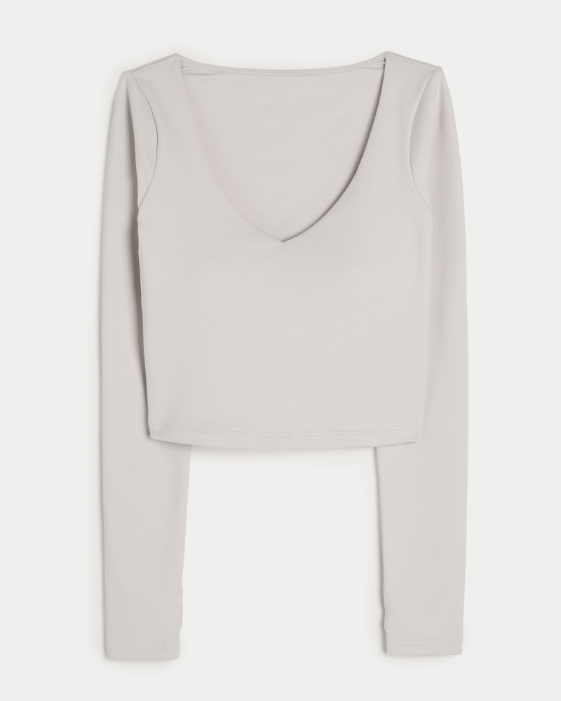 Gilly Hicks Active Recharge Long-Sleeve Plunge Top
