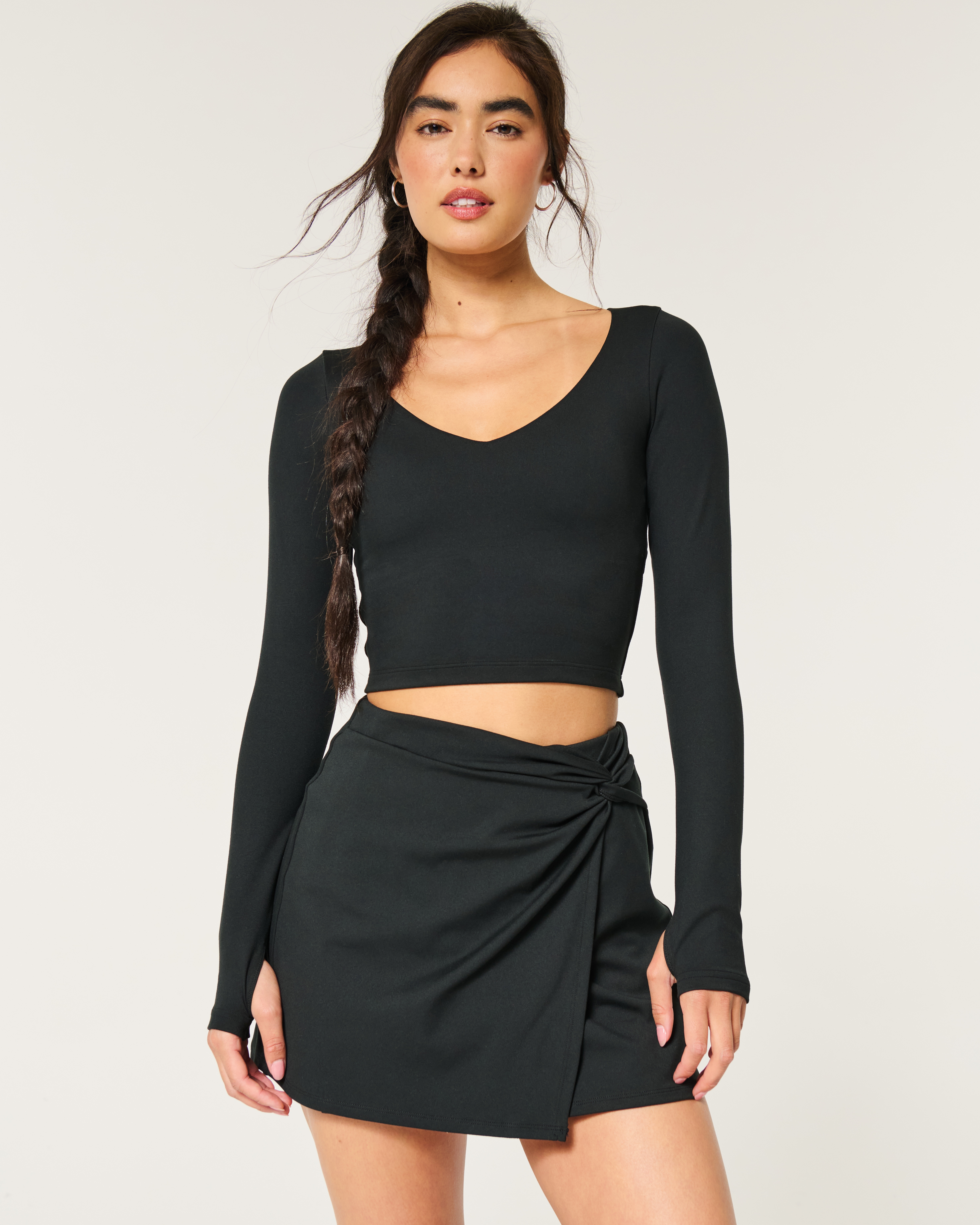 Gilly Hicks Active Recharge Long-Sleeve Plunge Top