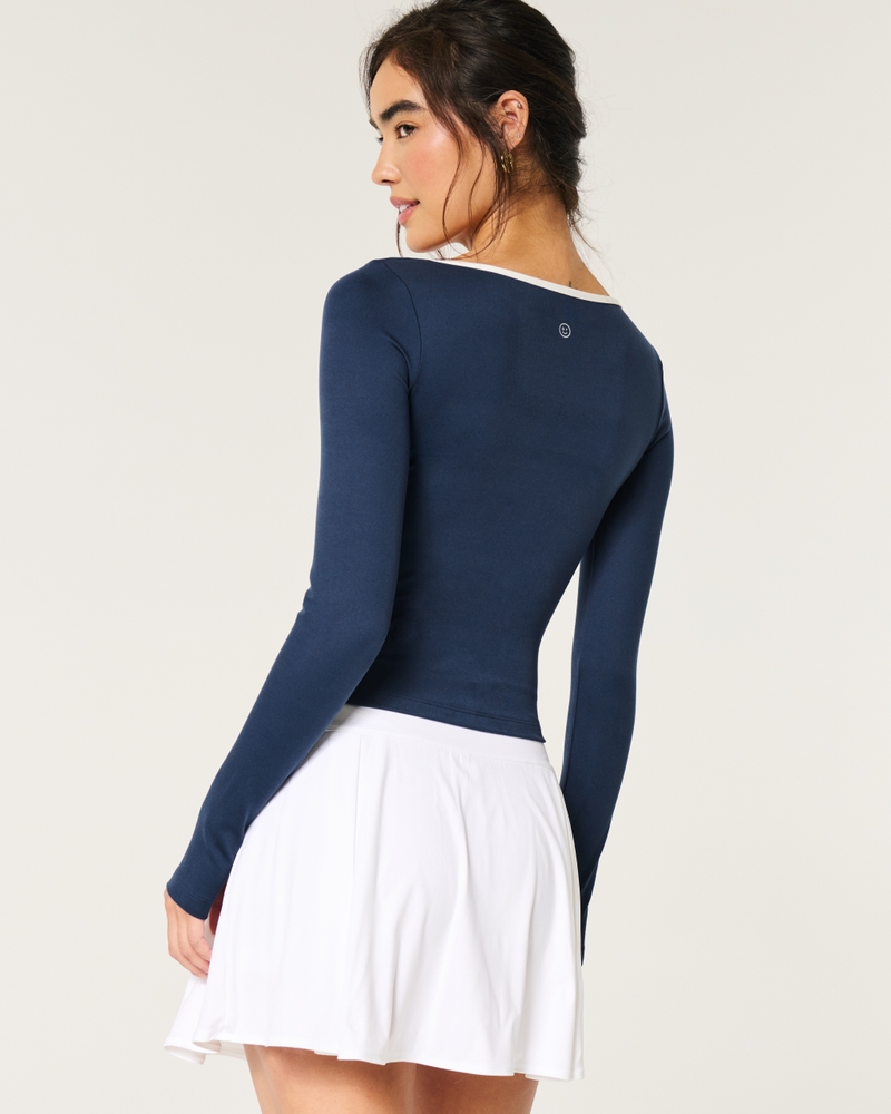 Gilly Hicks Active Recharge Under-Bust Long-Sleeve Top
