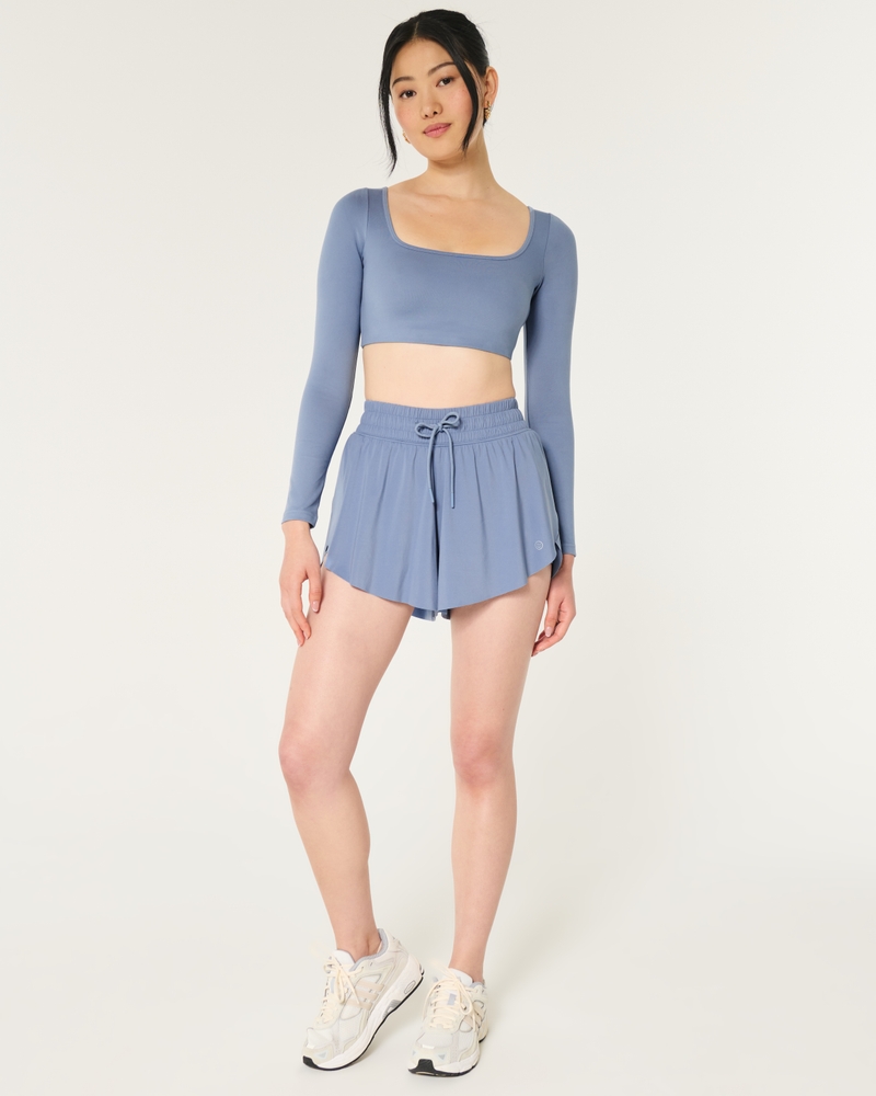Gilly Hicks Active Recharge Ultra-Crop Long-Sleeve Top