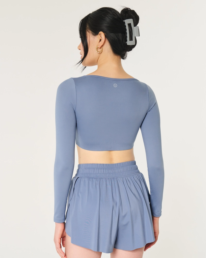 Gilly Hicks Active Recharge Ultra-Crop Long-Sleeve Top