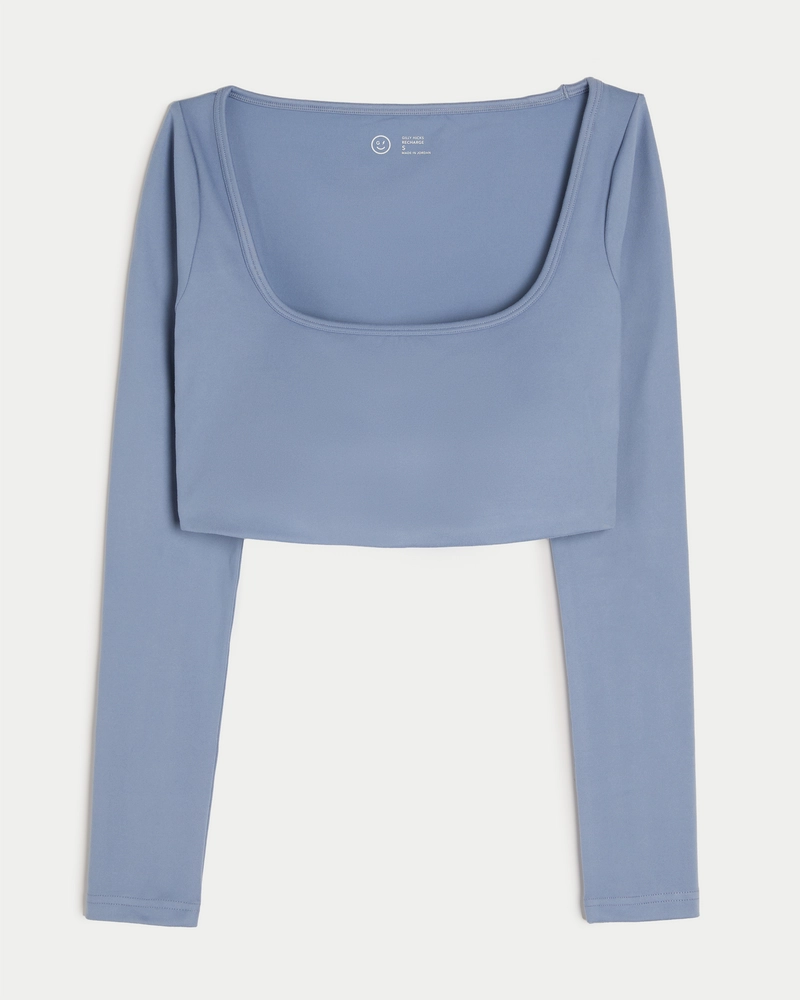 Gilly Hicks Active Recharge Ultra-Crop Long-Sleeve Top