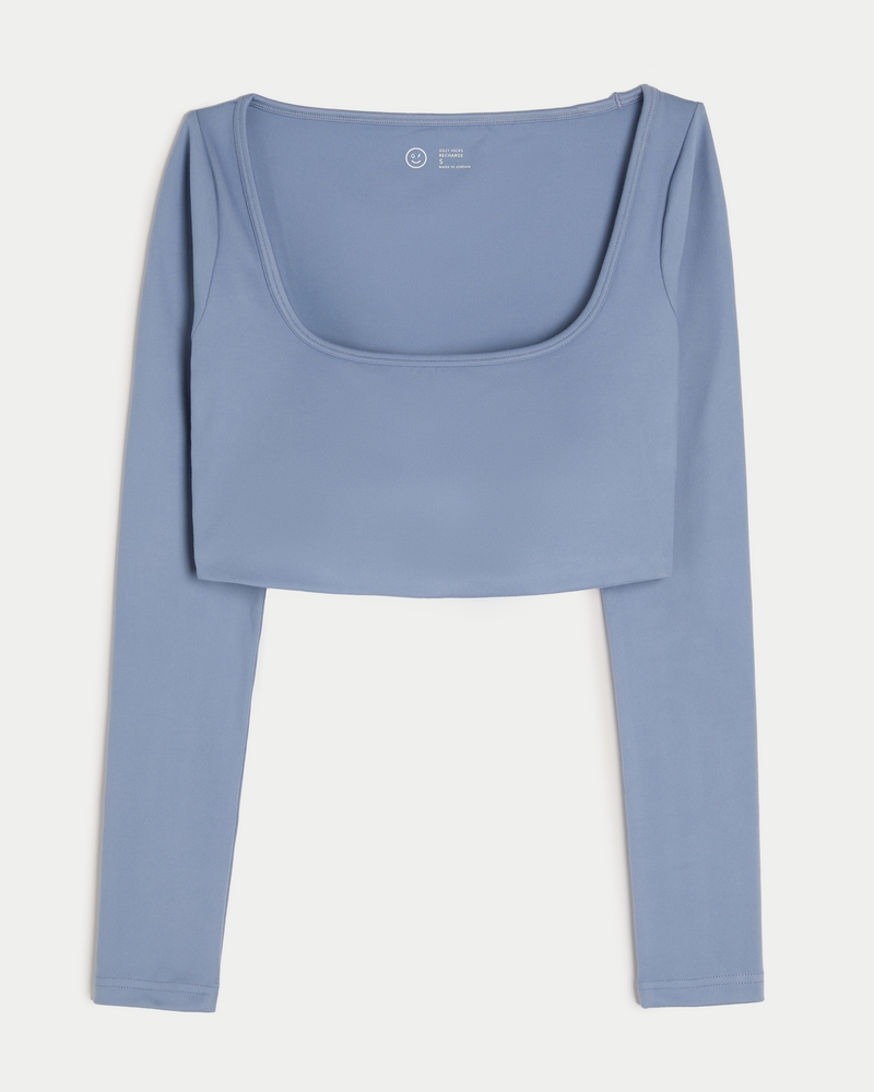 Gilly Hicks Active Recharge Ultra-Crop Long-Sleeve Top