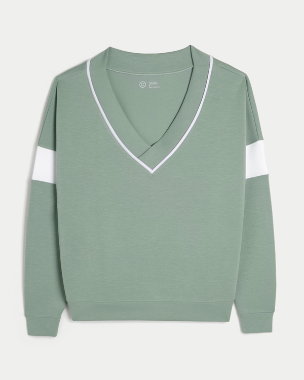 Gilly Hicks Active Cooldown Off-the-Shoulder Top, Glacier Green view 1