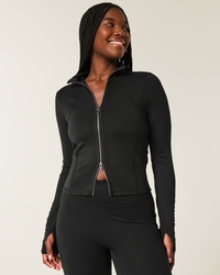 Gilly Hicks Active Recharge Bow Double Zip Jacket