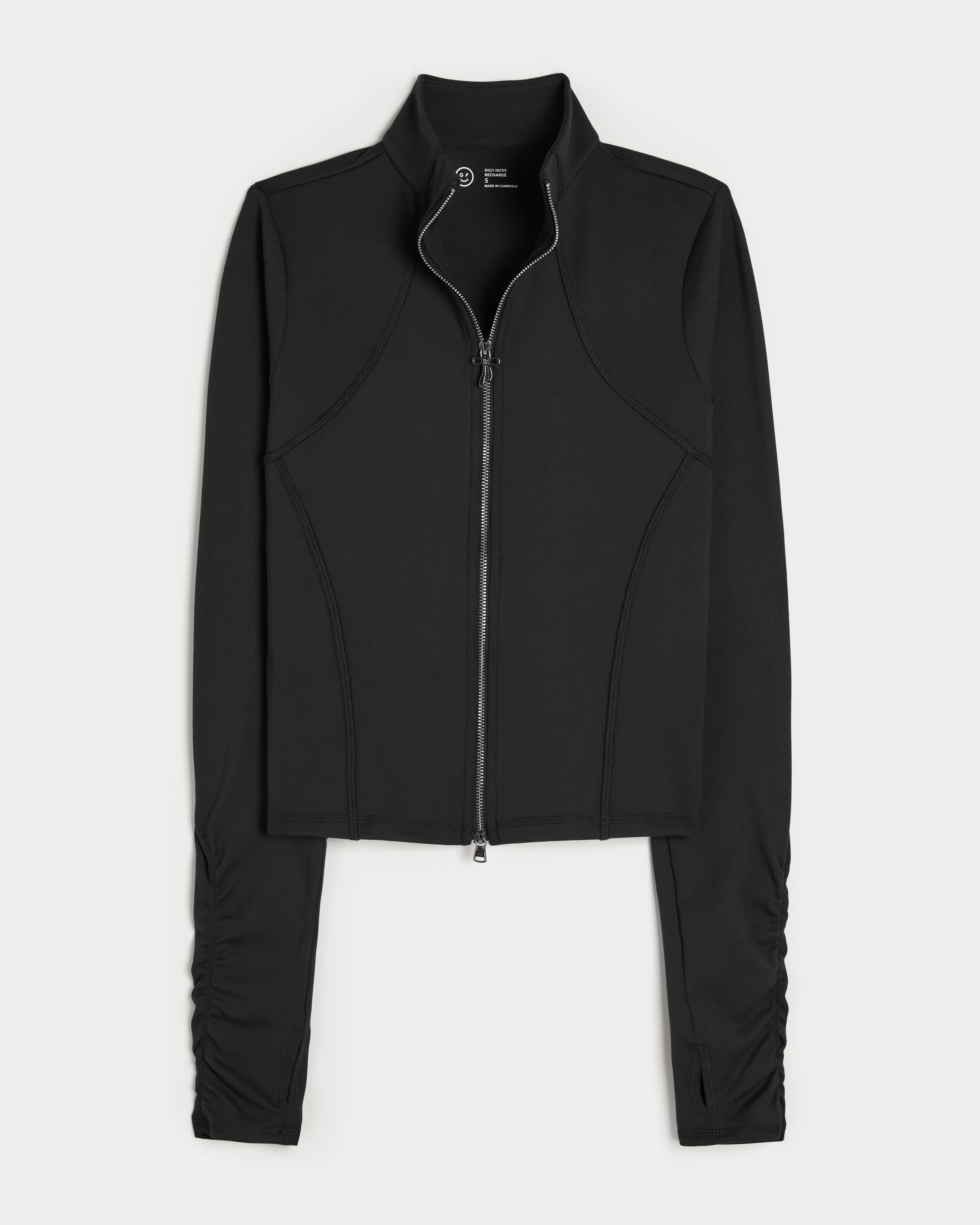 Gilly Hicks Active Recharge Bow Double Zip Jacket