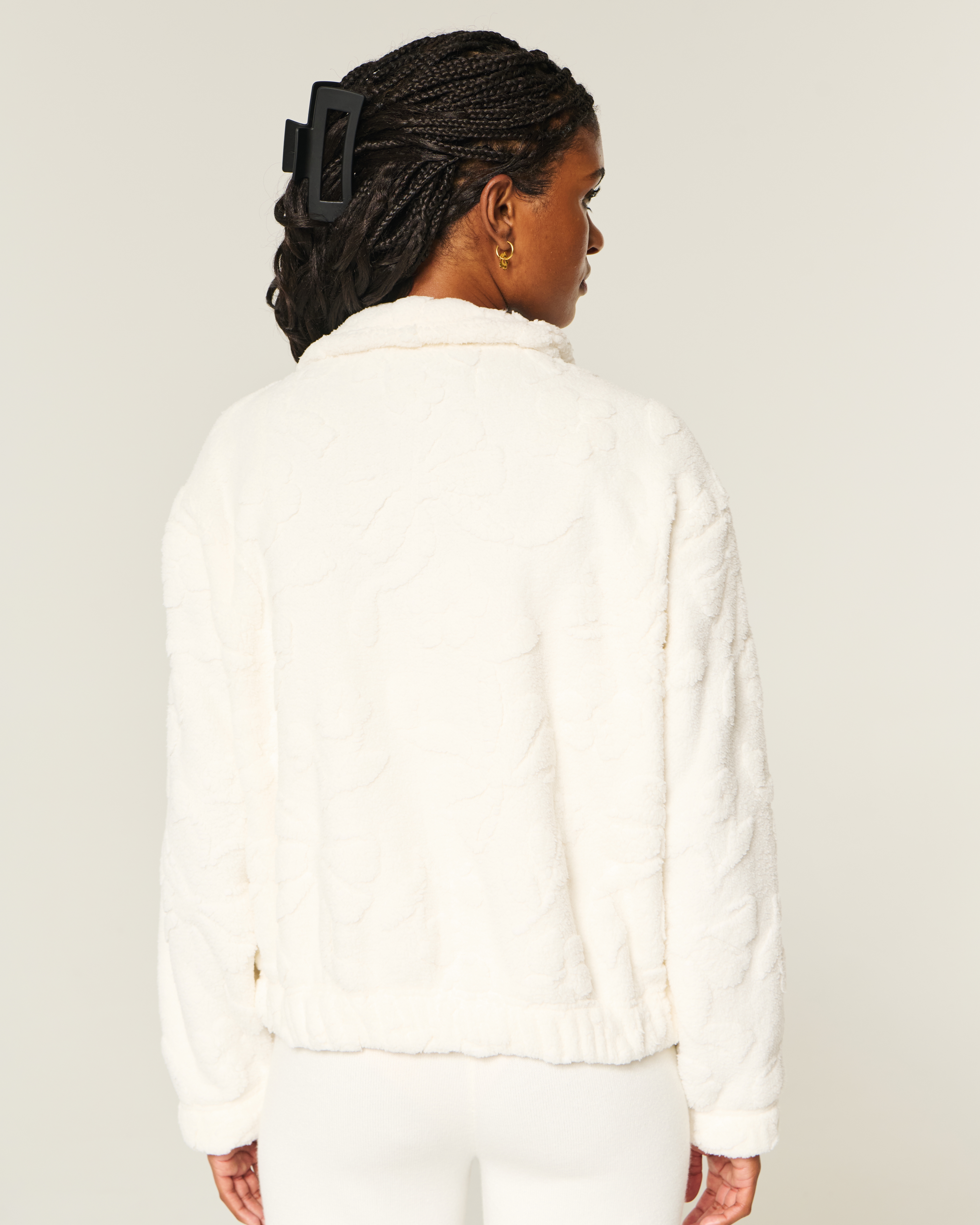Gilly Hicks Sherpa Zip-Up Sweatshirt