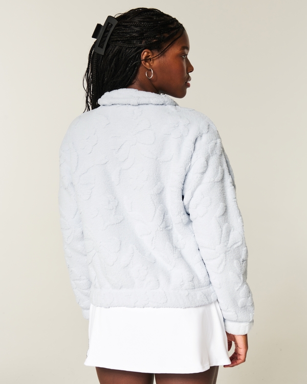 Gilly Hicks Sherpa Zip-Up Sweatshirt, Light Blue view 2