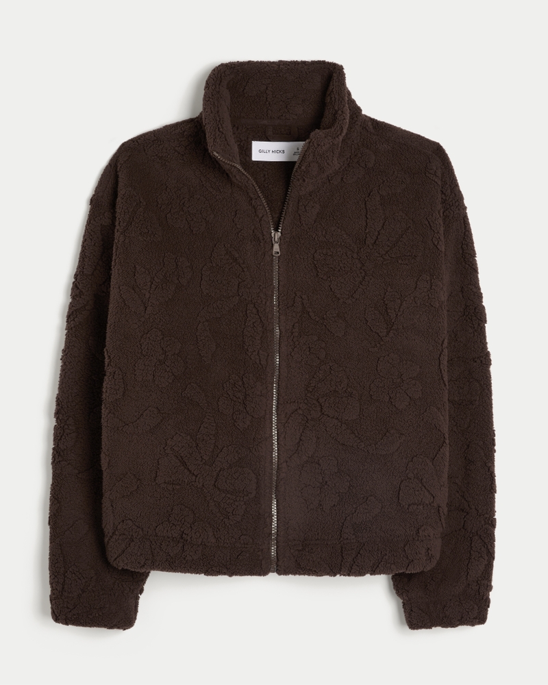 Gilly Hicks Sherpa Zip-Up Sweatshirt
