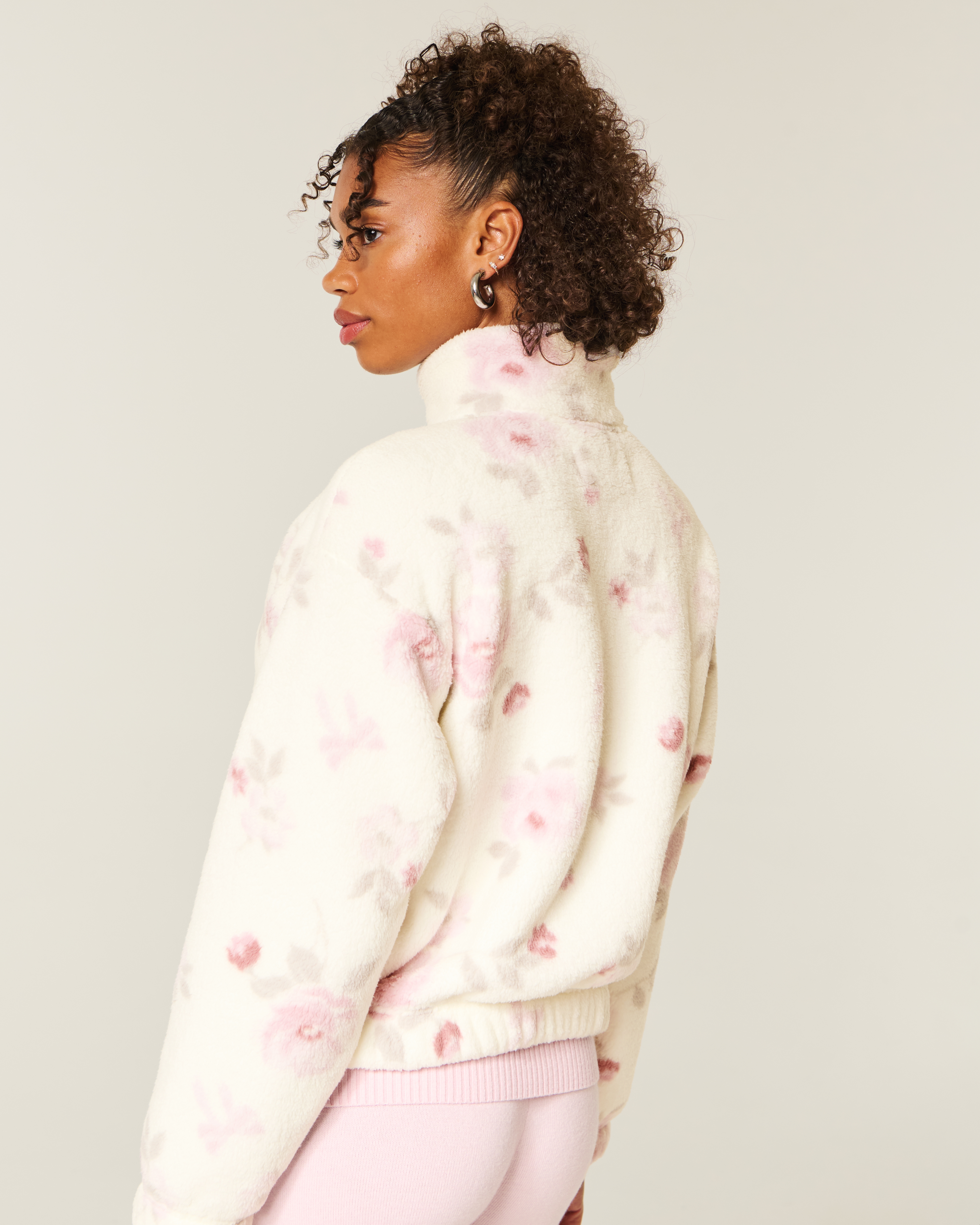 Gilly Hicks Sherpa Zip-up Sweatshirt