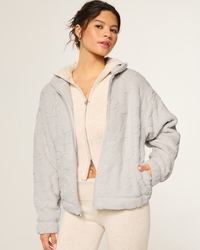 Gilly Hicks Sherpa Zip-Up Sweatshirt