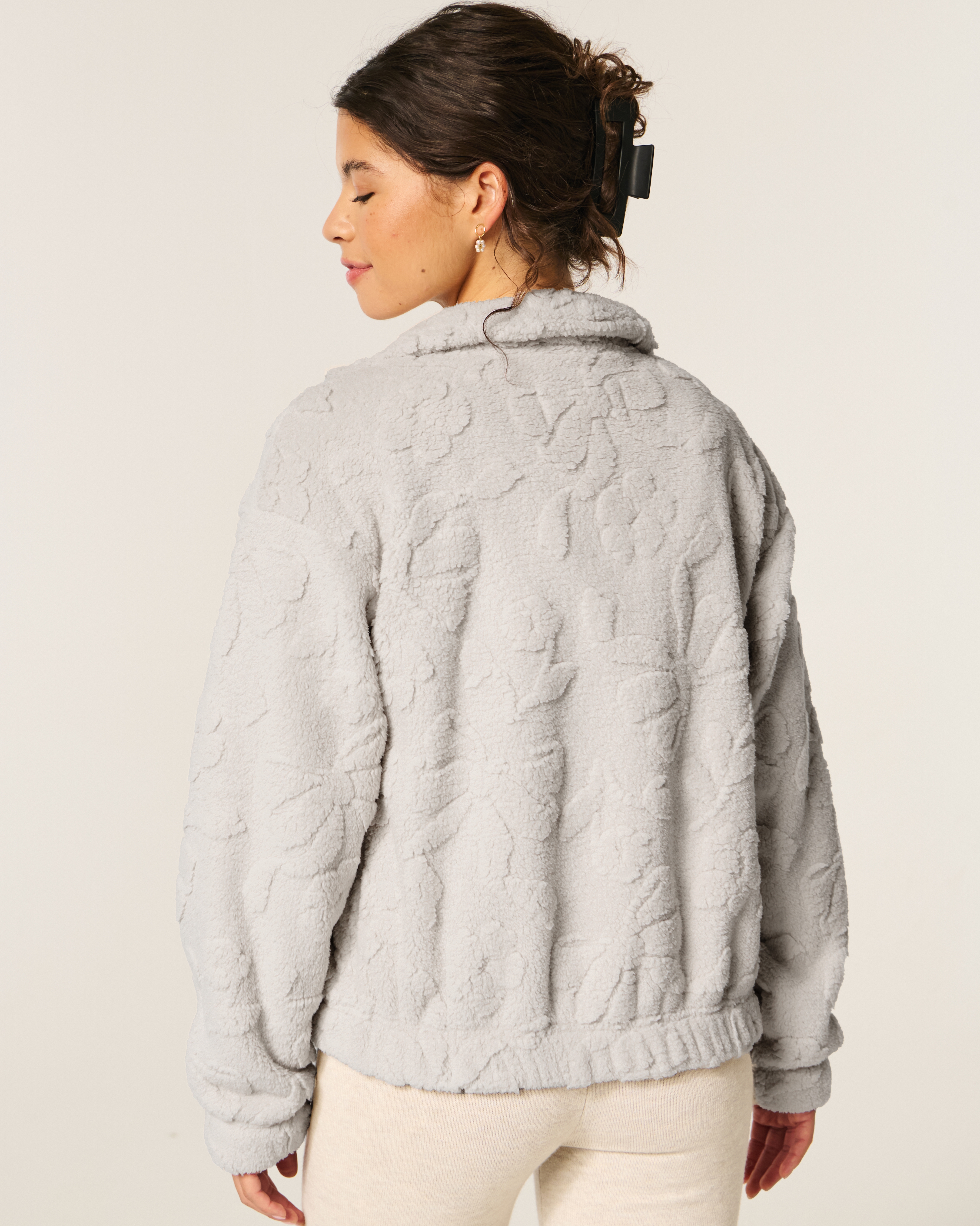 Gilly Hicks Sherpa Zip-up Sweatshirt