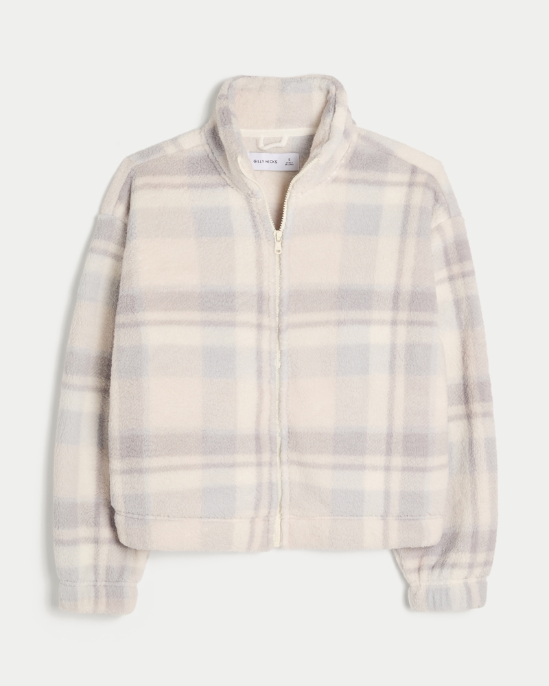 Gilly Hicks Sherpa Zip-Up Sweatshirt