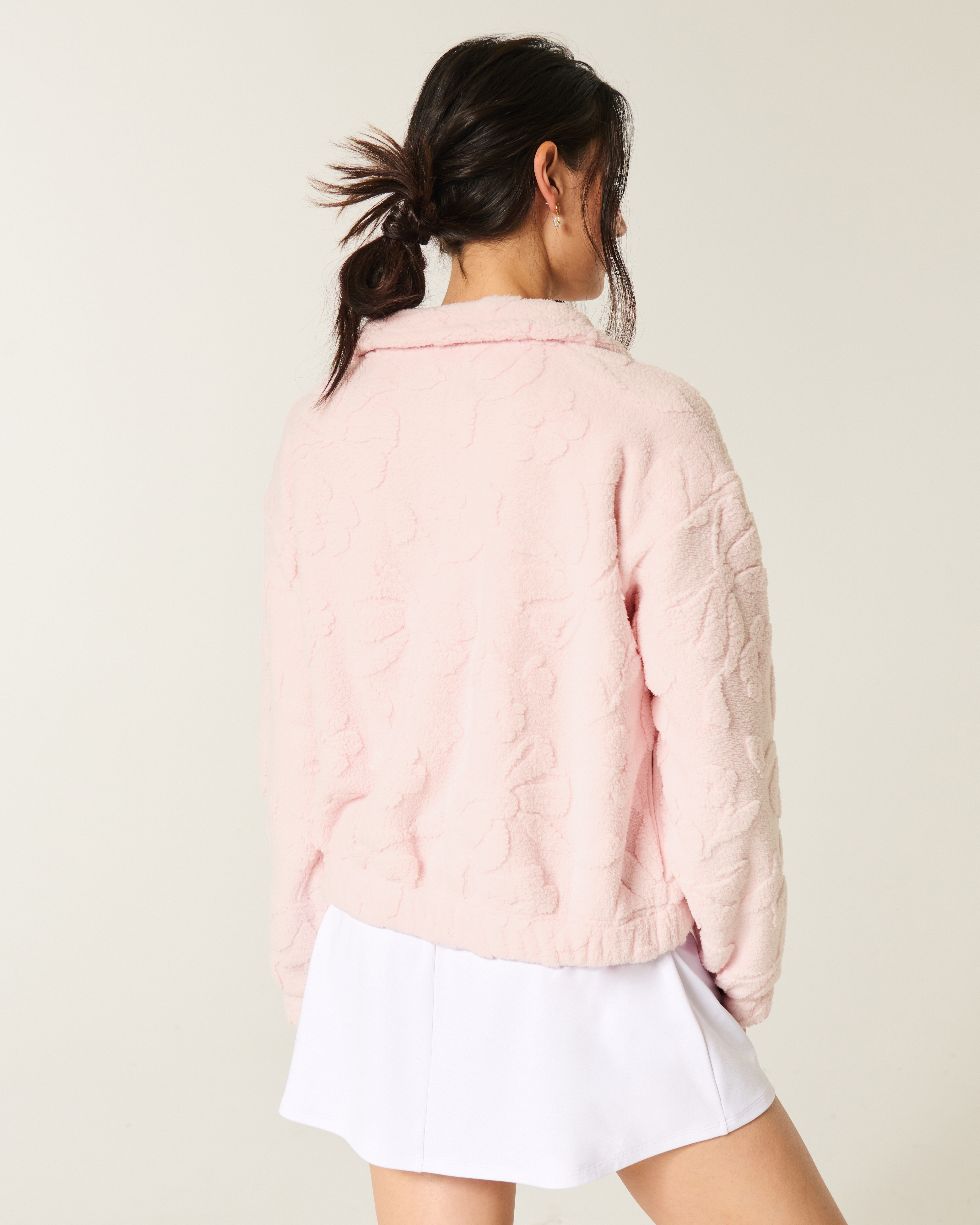 Gilly Hicks Sherpa Zip-Up Sweatshirt