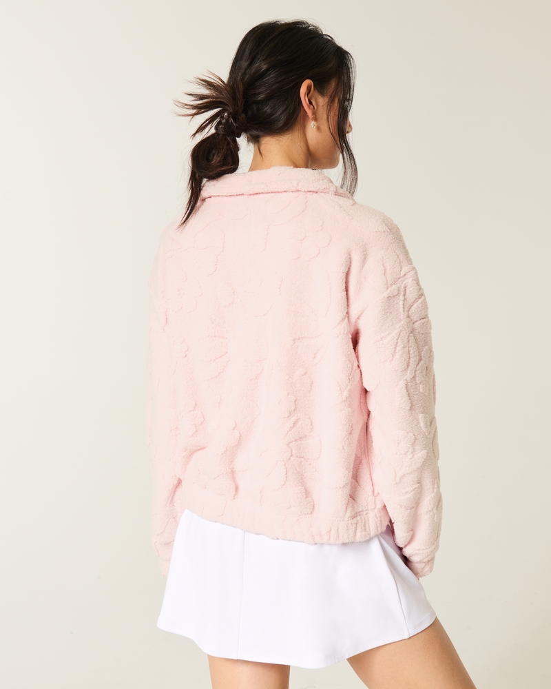 Gilly Hicks Sherpa Zip-Up Top