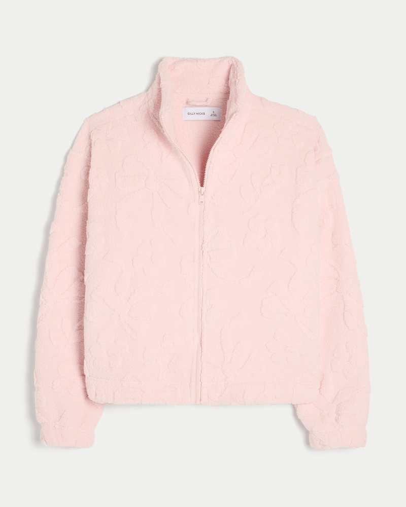 Gilly Hicks Sherpa Zip-Up Top