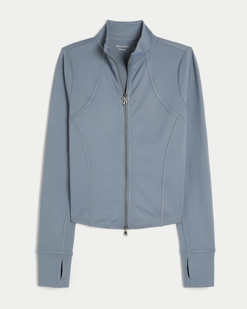 Gilly Hicks Active Recharge Bow Double Zip Jacket