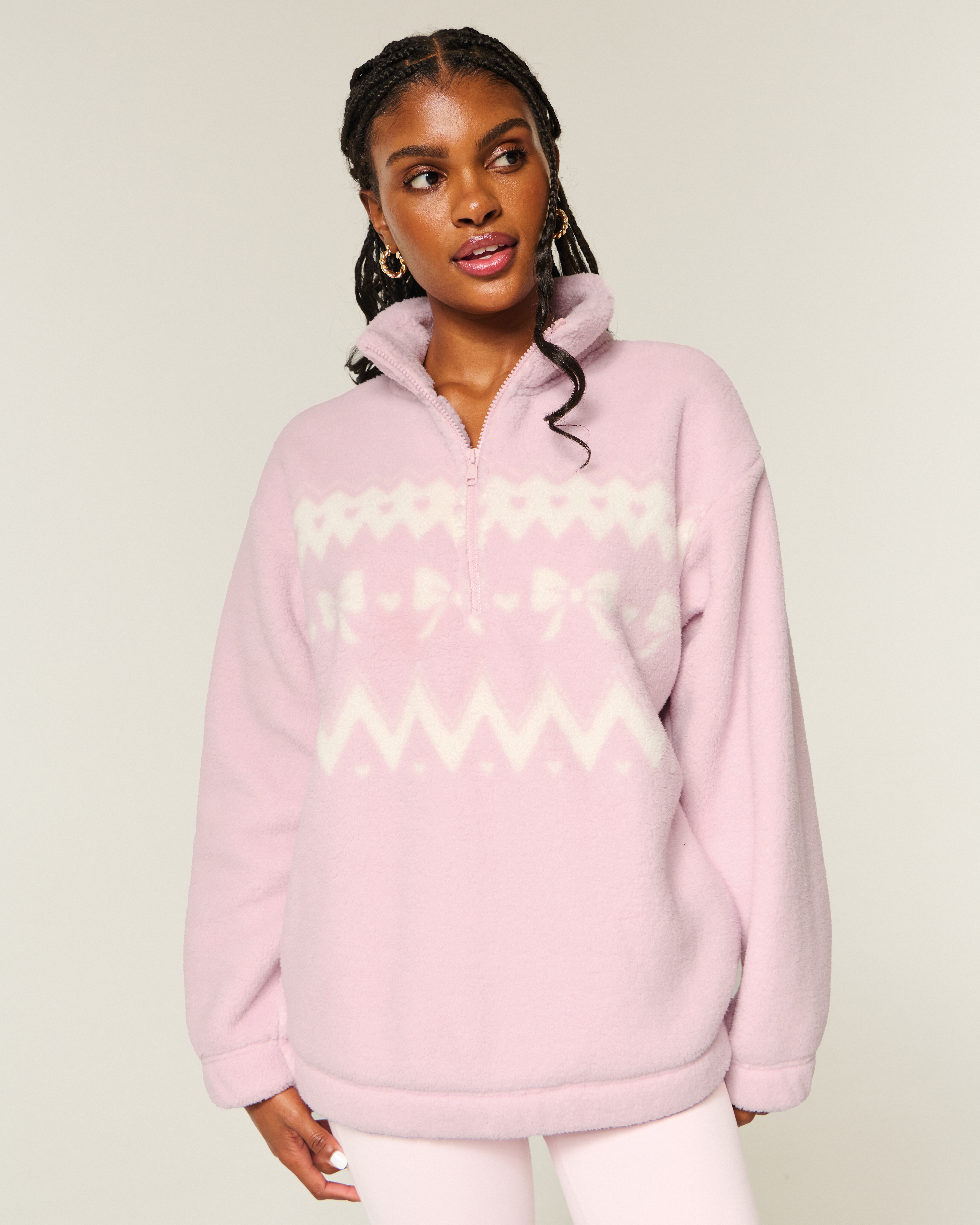 Gilly Hicks Sherpa Quarter-zip Sweatshirt