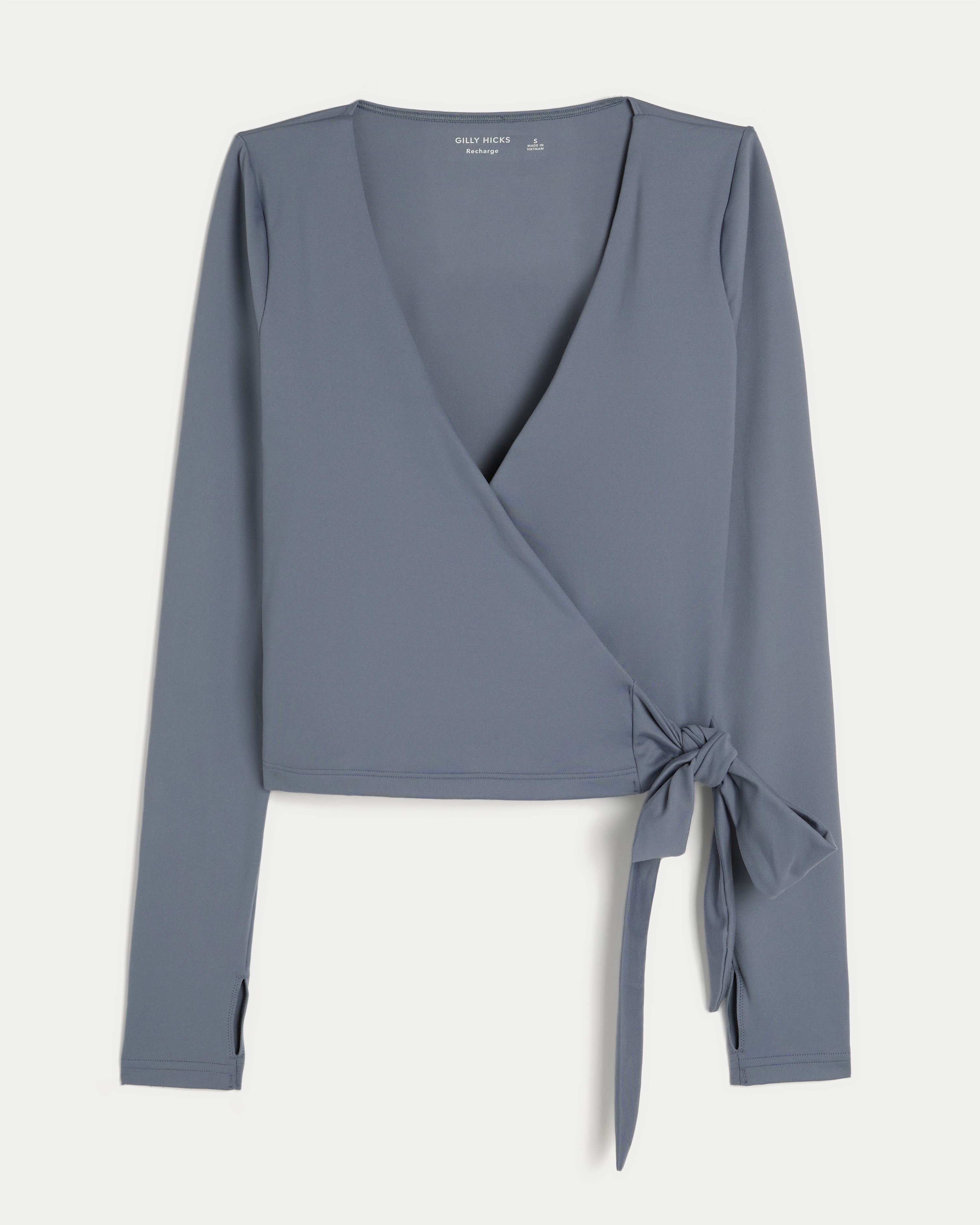 Gilly Hicks Active Recharge Long-Sleeve Wrap Top