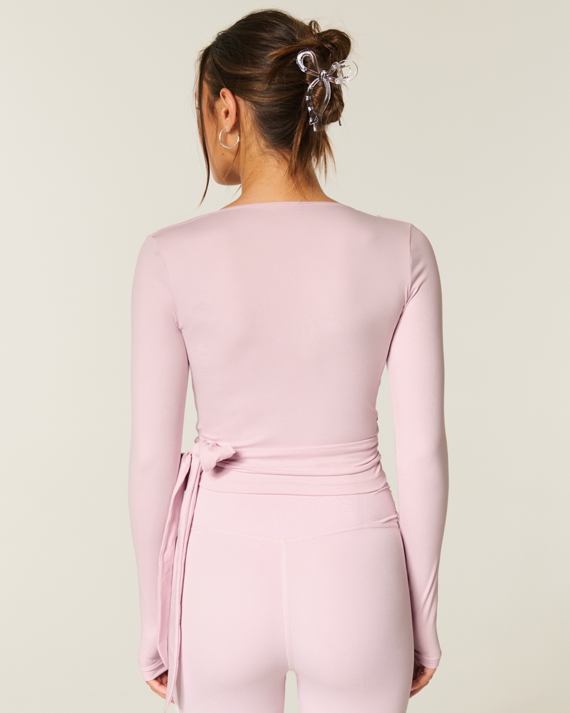 Gilly Hicks Active Recharge Long-Sleeve Wrap Top