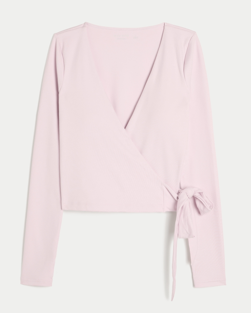 Gilly Hicks Active Recharge Long-Sleeve Wrap Top