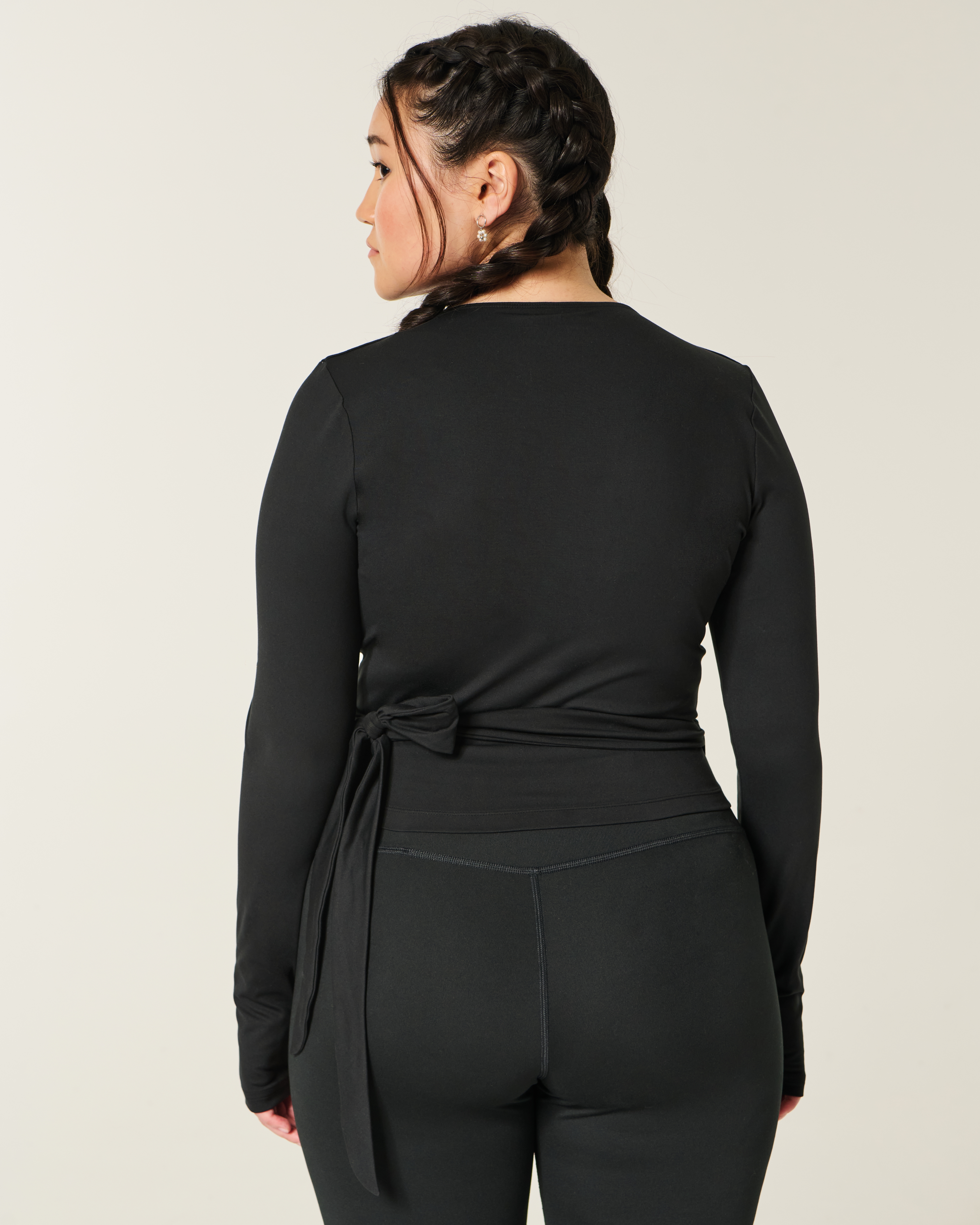 Gilly Hicks Active Recharge Long-Sleeve Wrap Top