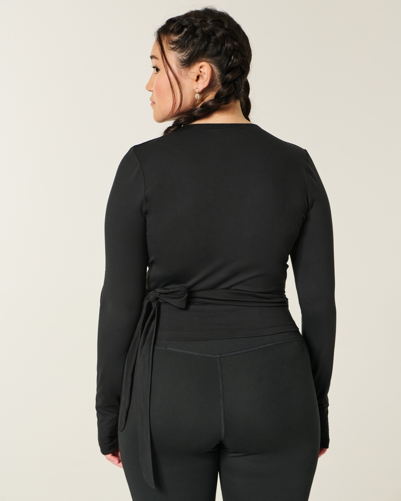 Gilly Hicks Active Recharge Long-Sleeve Wrap Top