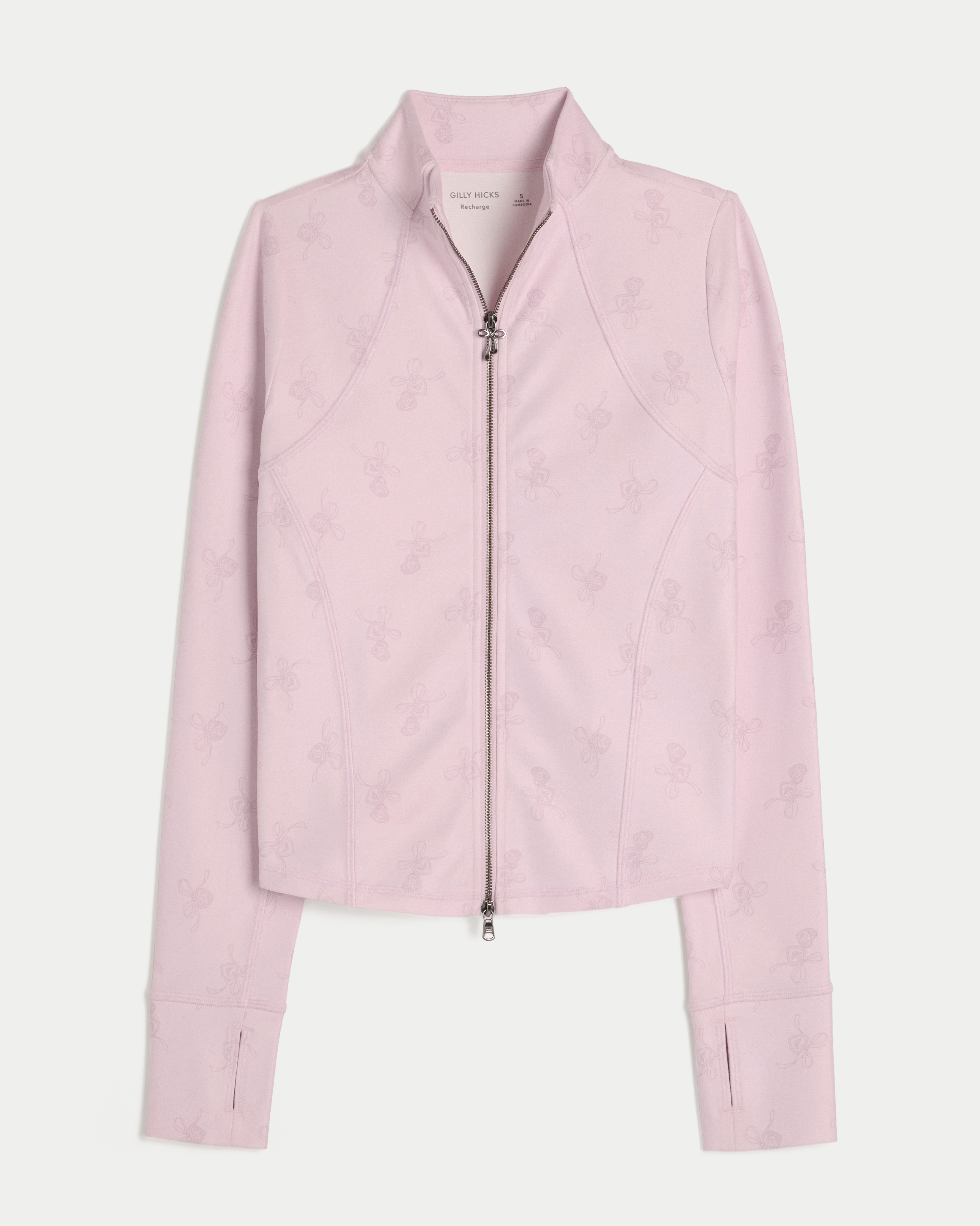 Gilly Hicks Active Recharge Bow Double Zip Jacket