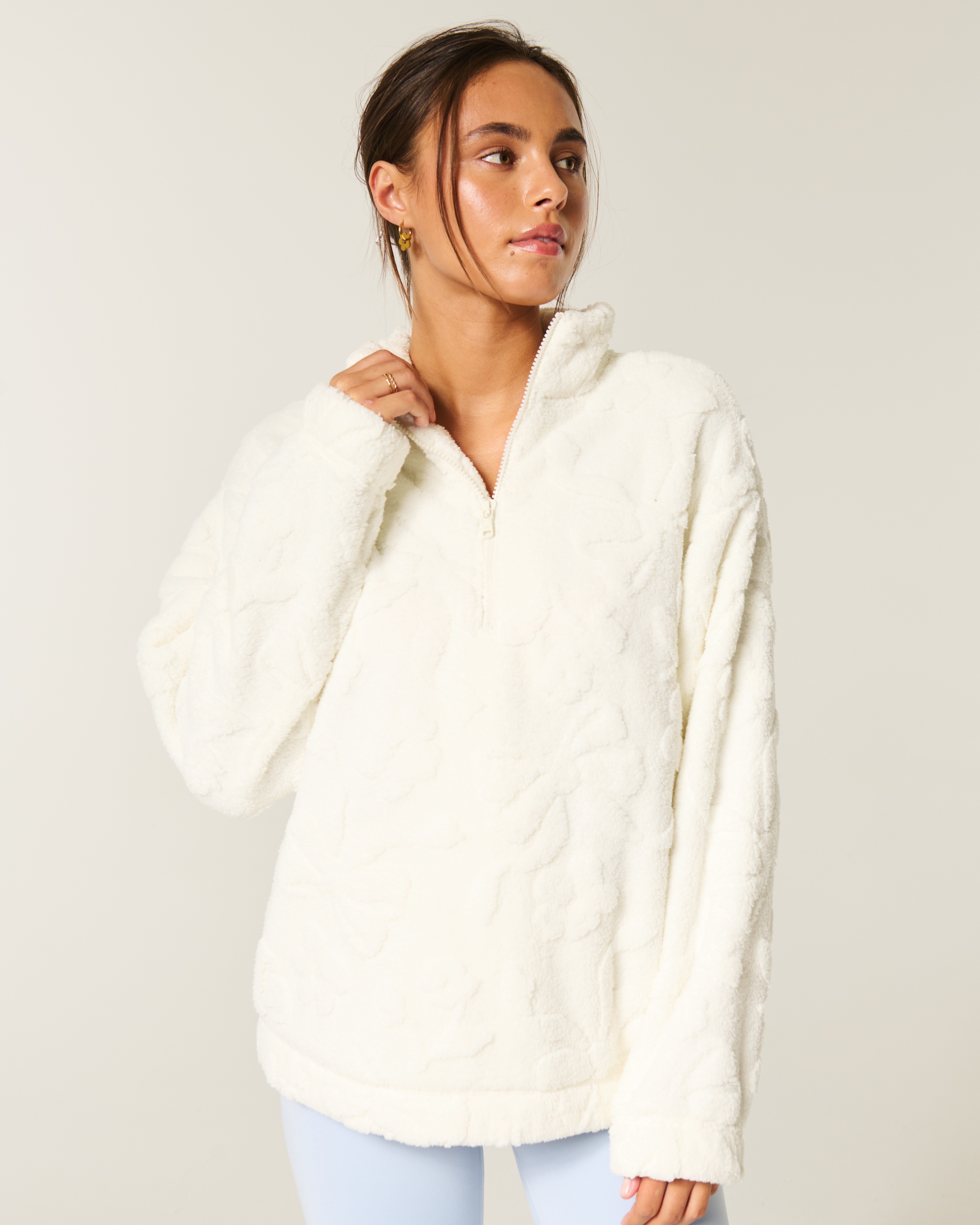 Gilly Hicks Sherpa Quarter-zip Sweatshirt