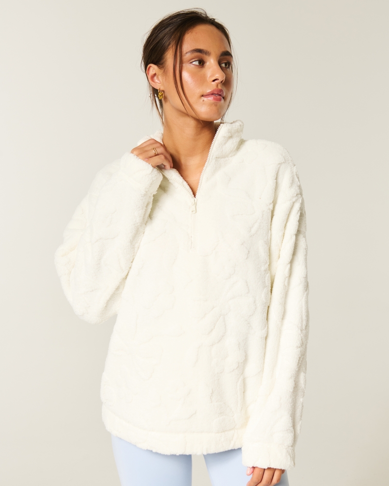 Gilly Hicks Sherpa Quarter-Zip Sweatshirt