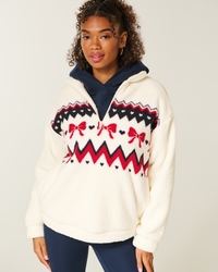 Gilly Hicks Sherpa Quarter-Zip Sweatshirt