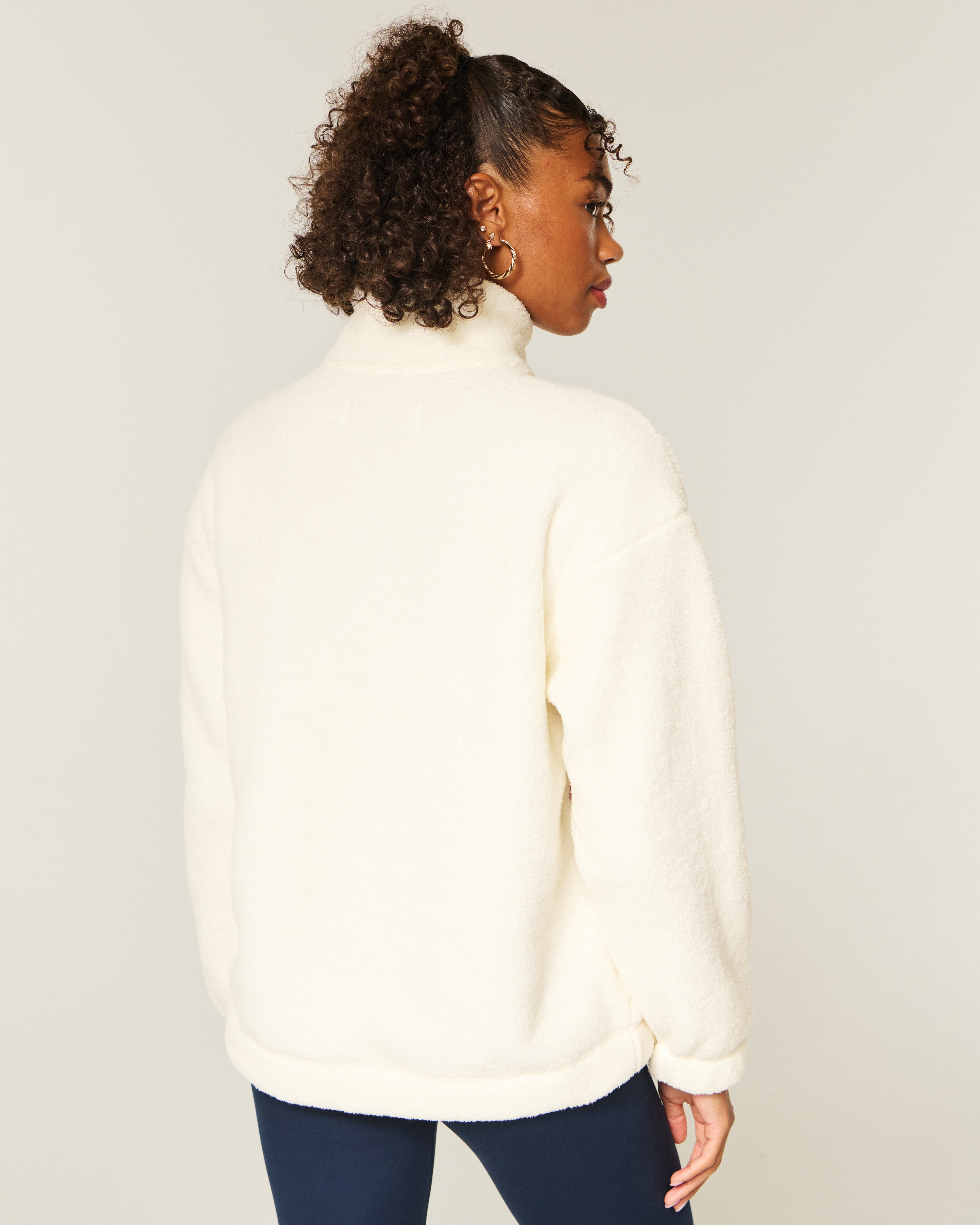 Gilly Hicks Sherpa Quarter-zip Sweatshirt