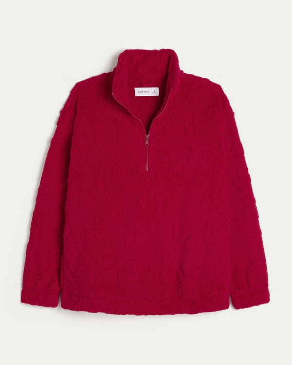 Gilly Hicks Sherpa Quarter-Zip Sweatshirt