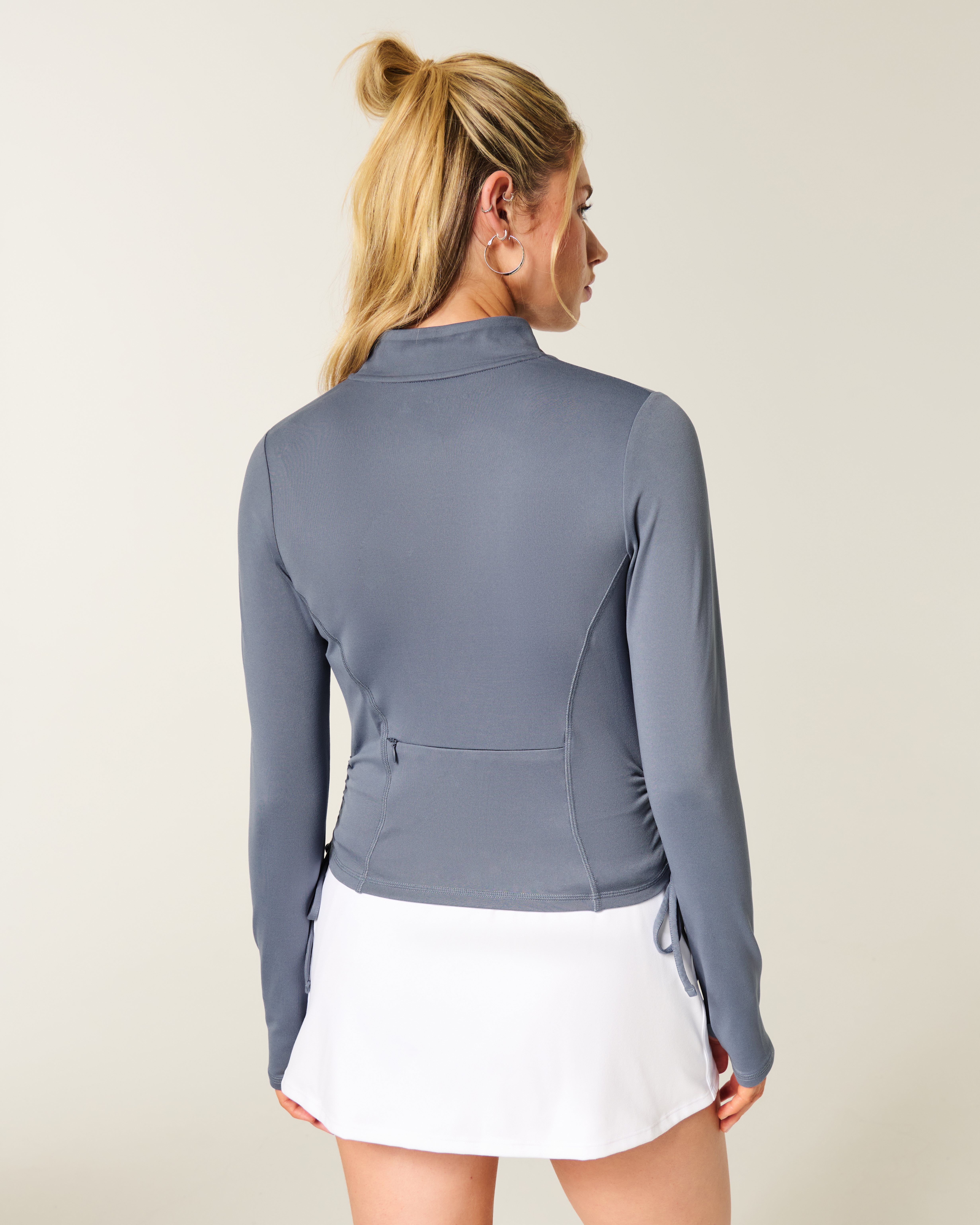 Gilly Hicks Active Recharge Side-tie Zip-up Jacket