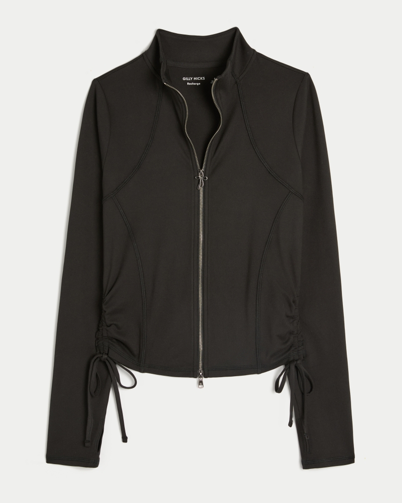 Gilly Hicks Active Recharge Side-Tie Zip-Up Jacket