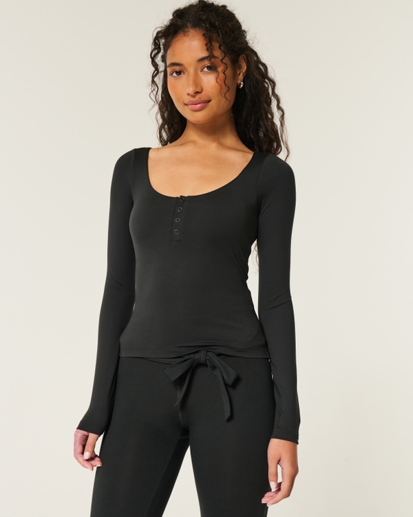 Gilly Hicks Active Henley, Black view 1