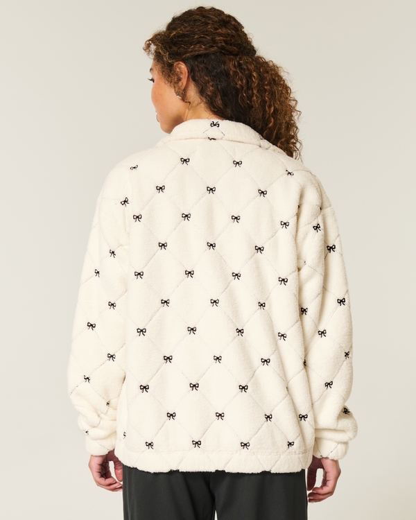 Gilly Hicks Cozy Zip-Up Sweatshirt, Cloud White Print view 2
