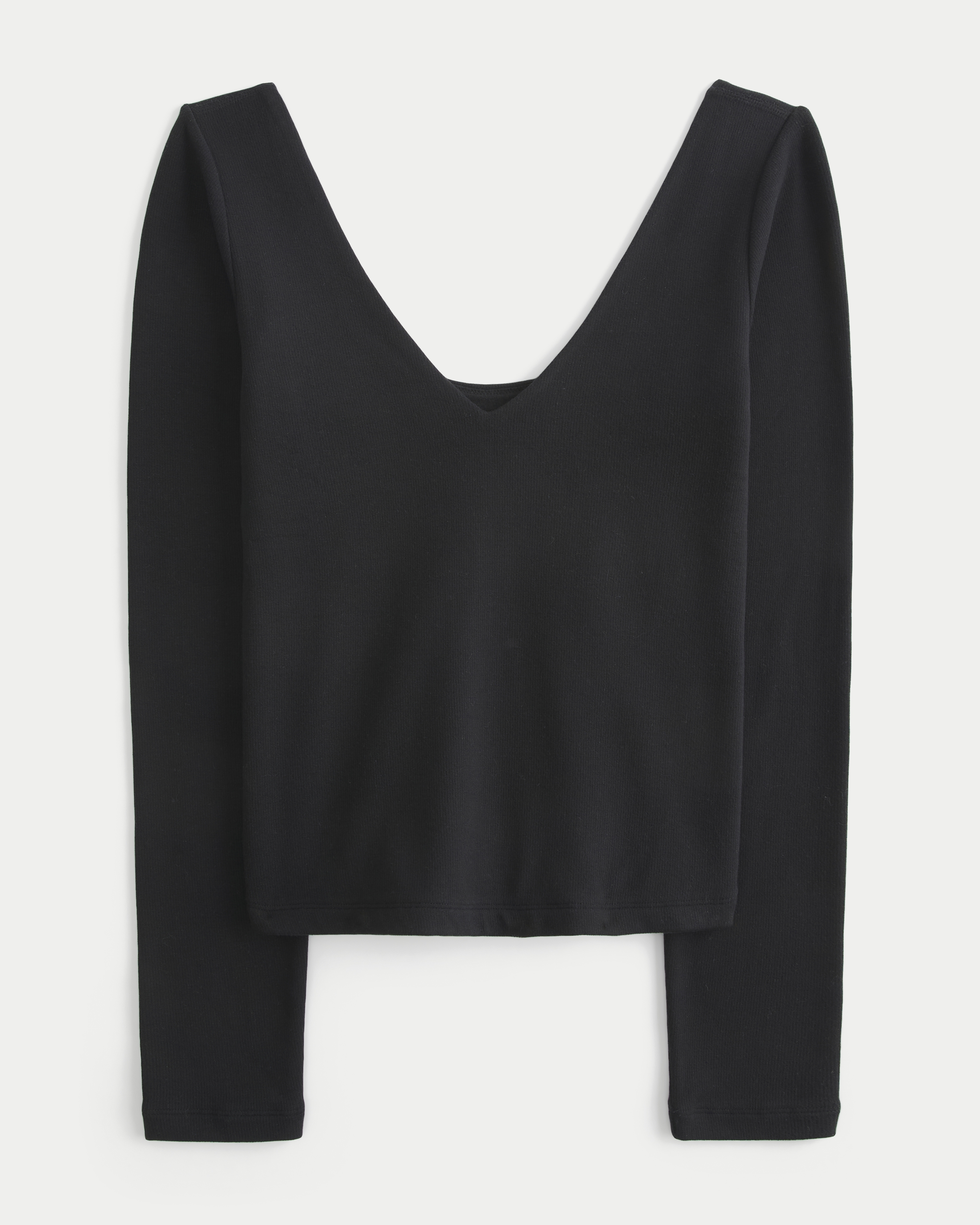 Must-Have Basics Reversible Long-Sleeve Scoop-Boatneck T-Shirt
