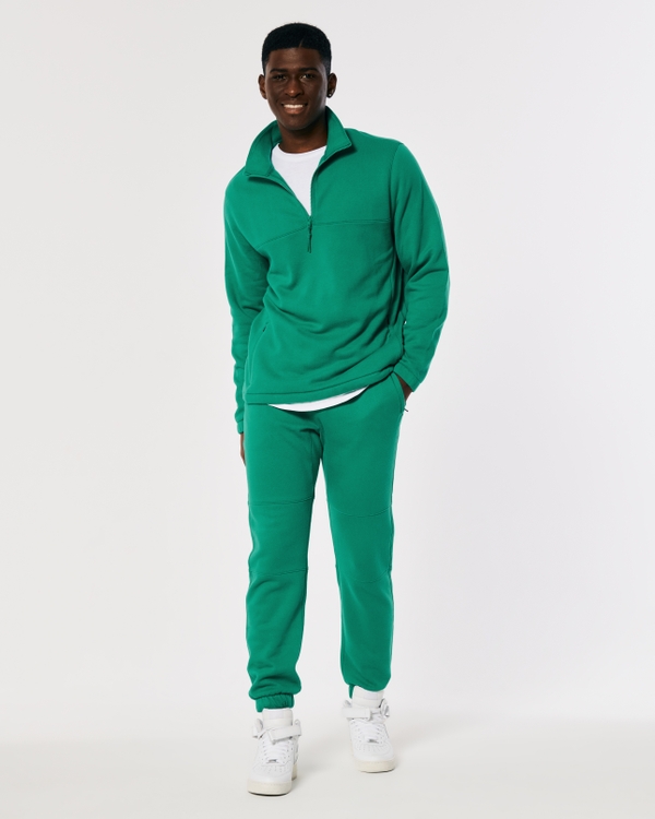 Gilly Hicks Active Seamed Fleece Joggers, Green view 2