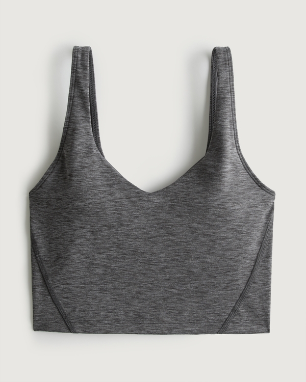 Gilly Hicks Active Recharge Plunge Tank, Dark Heather Grey