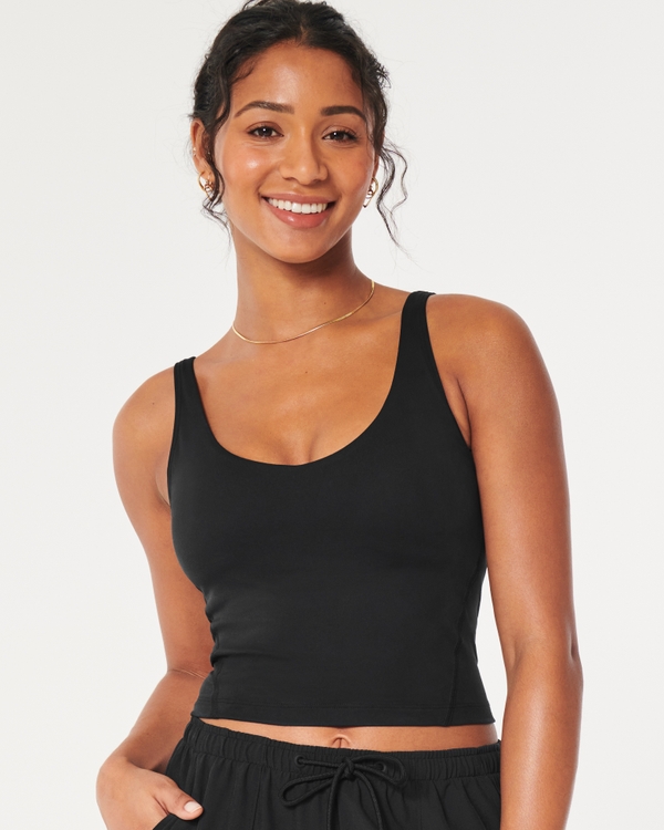 Hollister Gilly Hicks Go Recharge Cinched Halter Sports Bra in White