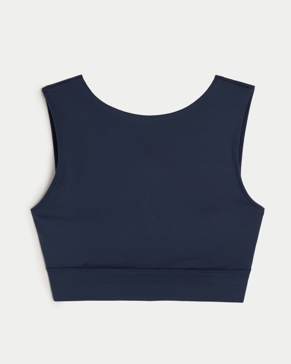 Gilly Hicks Active High-Neck Strappy Back Top, Navy