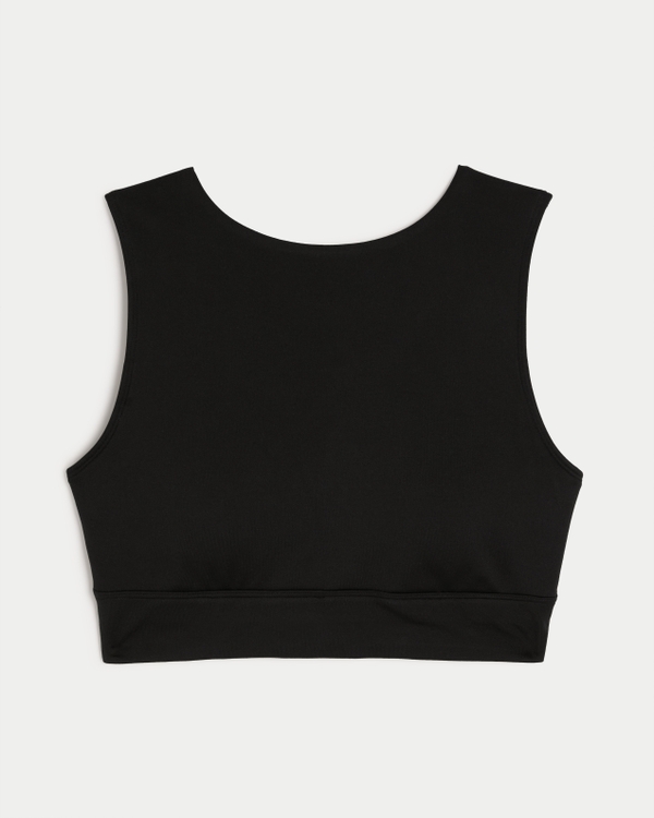 Gilly Hicks Active Strappy Back High-Neck Top, Black