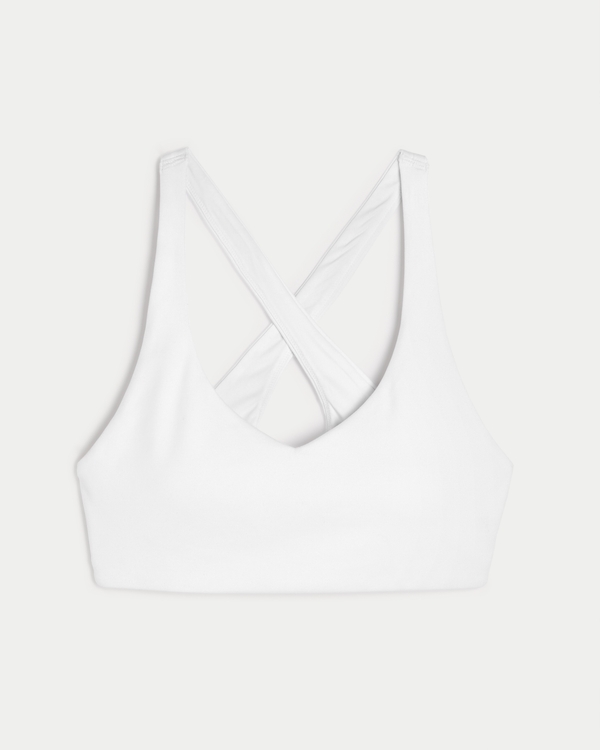 Gilly Hicks Active Cross-Back Plunge Top, White