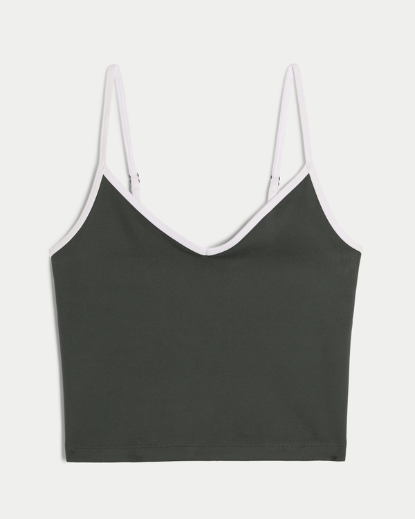 Gilly Hicks Active Recharge Plunge Cami, Shadow Green