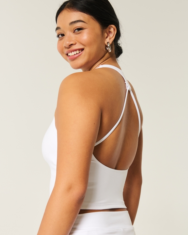 Gilly Hicks Active Recharge Halter Tank, White view 1