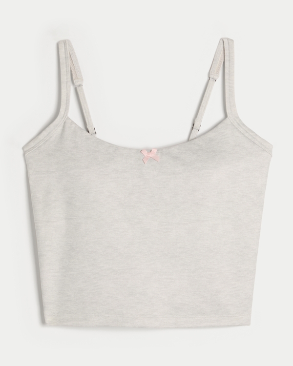Gilly Hicks Active Recharge Bow Cami, Light Heather Grey view 1
