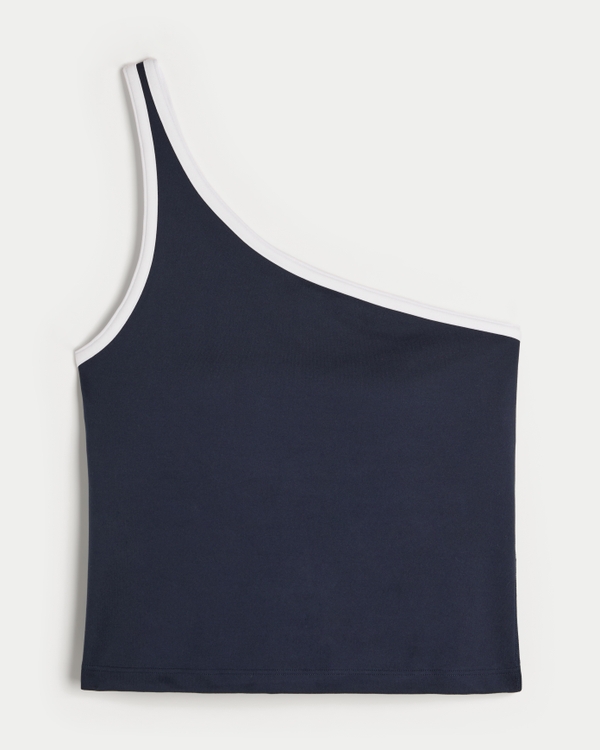 Gilly Hicks Active Recharge One-Shoulder Tank, Navy view 1