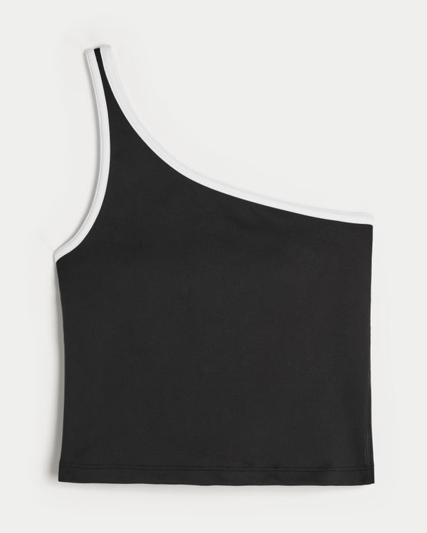 Gilly Hicks Active Recharge One-Shoulder Tank, Black view 1