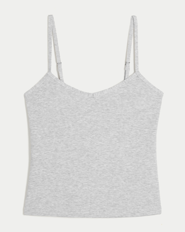 Must-Have Basics Baby V-Neck Cami, Light Heather Grey view 1